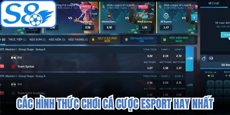 Các hình thức chơi cá cược eSport hay nhất 