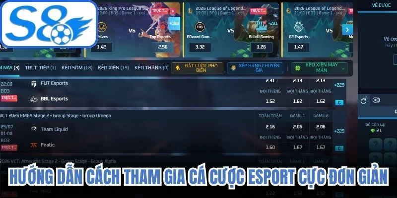 Hướng dẫn cách tham gia cá cược eSport cực đơn giản 