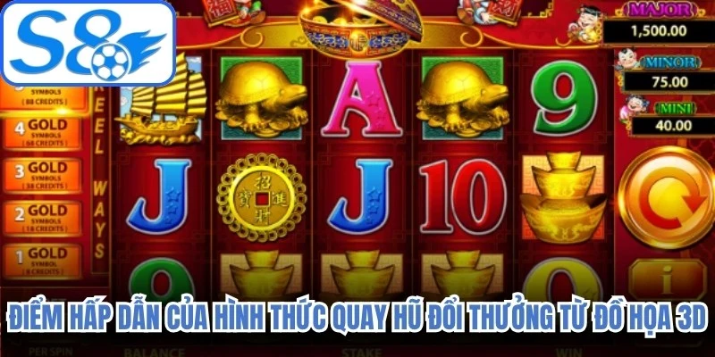 Điểm hấp dẫn của hình thức quay hũ đổi thưởng từ đồ họa 3D 