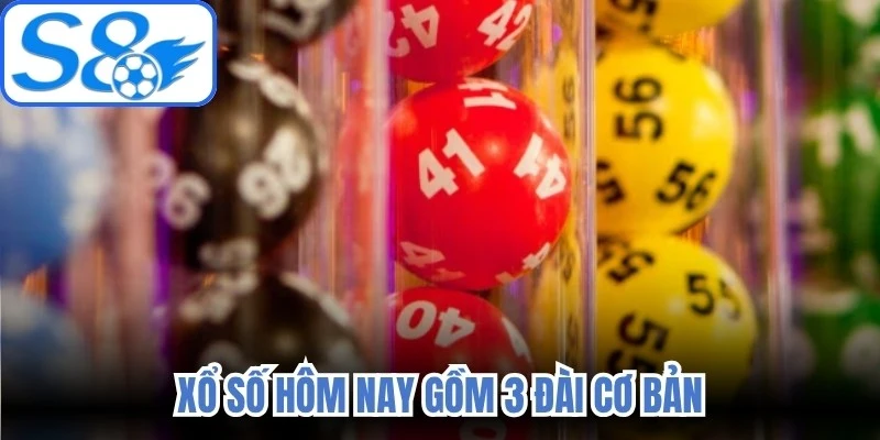 Xổ số hôm nay gồm 3 đài cơ bản 